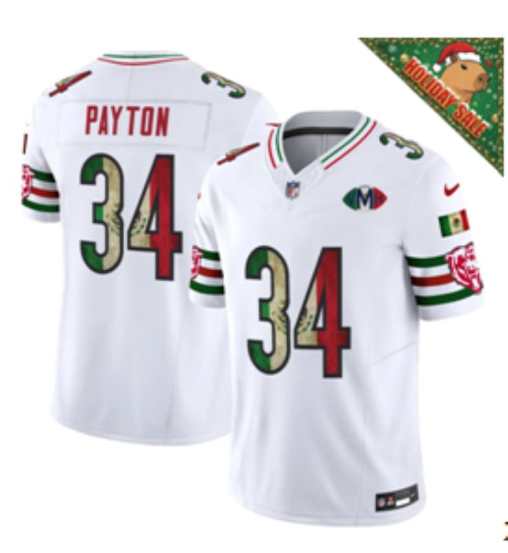 Men 2026 Chicago Bears #34 Payton white 3th generations Nike Limited NFL Jersey style 002